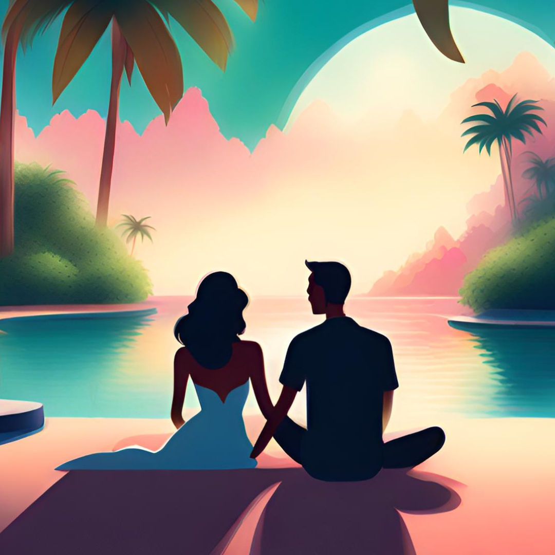 Tropical Honeymoon: Floral Symphony Meets Passionate Bliss
